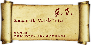 Gasparik Valéria névjegykártya
