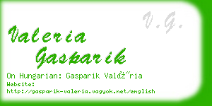 valeria gasparik business card